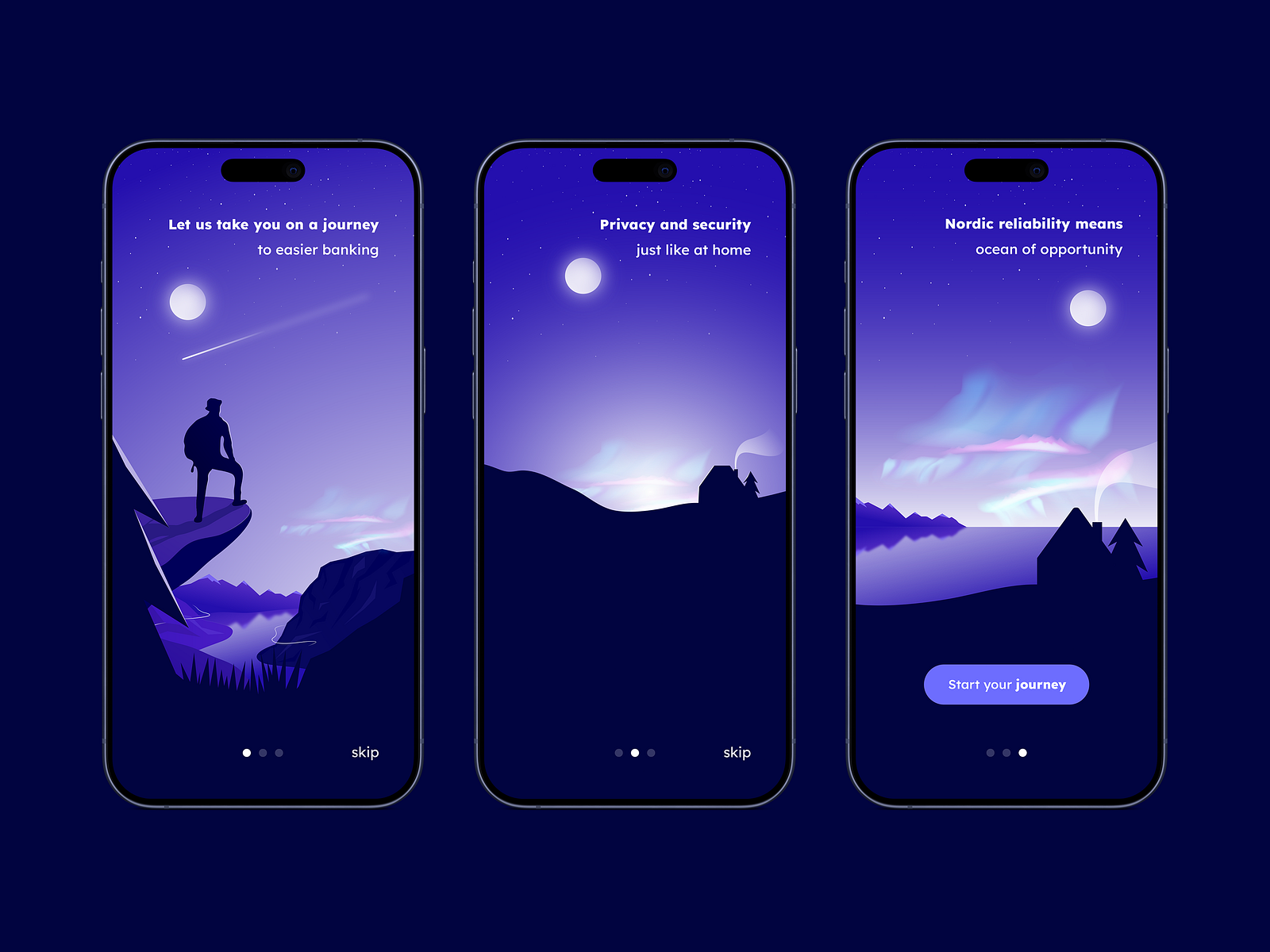 Mobile app explainer screens by Paweł Mróz on Dribbble