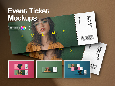 Event Ticket Mockups with Shadow Overlays boarding cinema concert coupon download event flyer invitation mockup overlay paper party pass pixelbuddha psd scene shadow tag template ticket