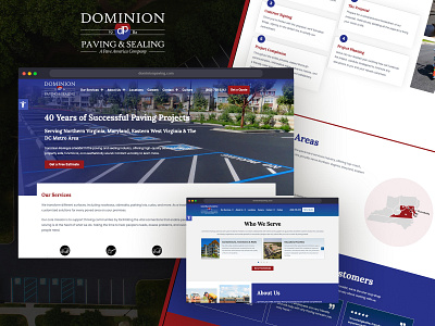 Dominion Paving & Sealing - New Website Design & Build ux web design web development