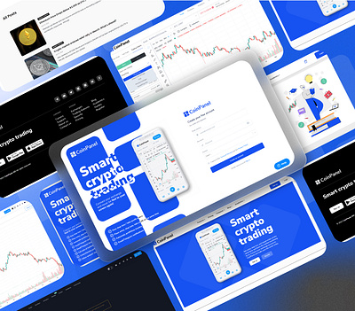 CoinPanel Vol.1 : UI/UX app blue branding crypto design graphic design illustration interface typography ui user ux vector