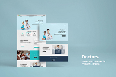 UI Design for a virtual healthcare website! branding design graphic design icon illustration logo typography ui ux vector