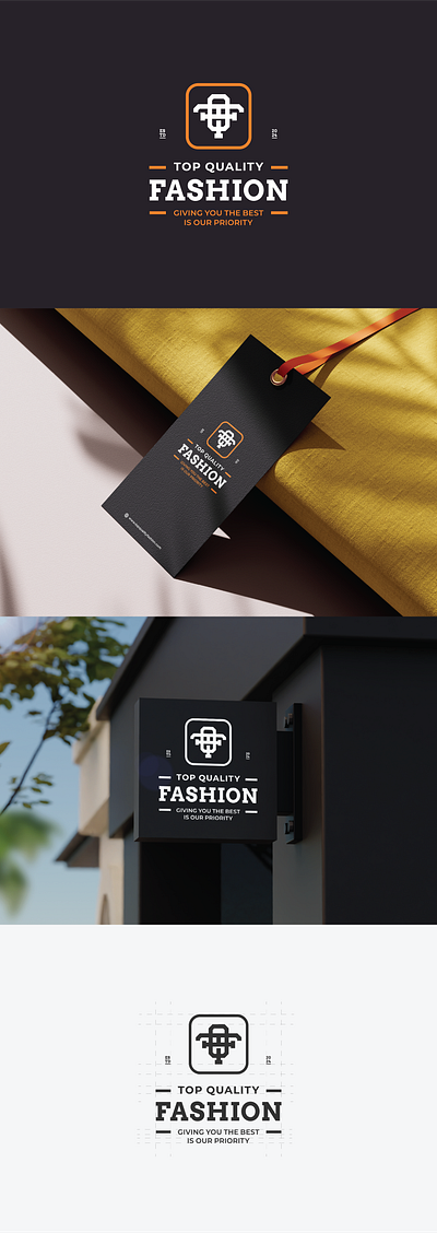 TOP QUALITY FASHION apparel artist brand brand identity branding clothing concept corporate design emblem fashion fiverr freelancer freelancing graphic design illustration logo logodesign