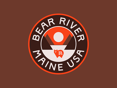 Bear River Badge adventure badge bear hiking logo maine outdoors river sticker sustainable travel