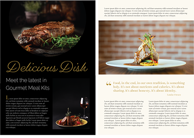Delicious Dish: Mock Print Layout design graphic design layout
