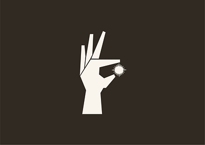 Sun in Hand Illustrative Icon branding design graphic design illustration logo vector