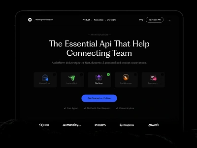 Dark Web branding clean dark web design dstudio header hero landing page product product design top agency typography ui ui ux user experience ux web web ui website website design