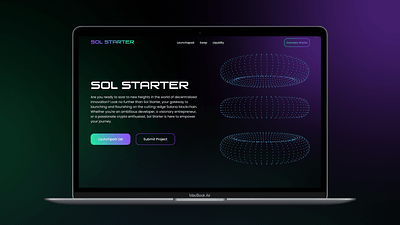 SolStarter Crypto Project branding dark design graphic design minimal modern ui ux website
