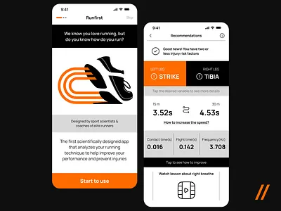 Sprint Analyzer Mobile iOS App analyzer android app app interface app screen design dashboard design interface ios mobile mobile app motiation product design sport start up statistics ui ux