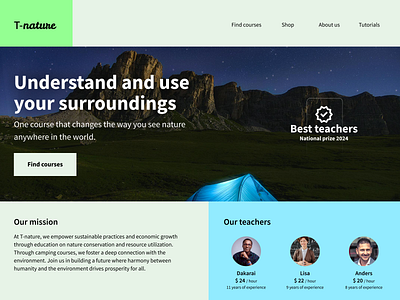 T-nature nature simple ui uxdesign