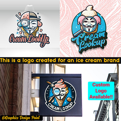 This Design Made For a Ice Cream Brand. {Custom Logo Available} branding creative custom logo fast food food logo ice cream logo icecream packaging restaurant logo unique