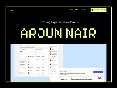 Arjun Nair Portfolio - Framer animation app application branding design framer illustration logo motion graphics playoffs portfolio ui website