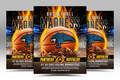 Basketball Madness Poster Template basketball poster design basketball poster template free