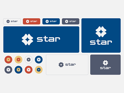 Star branding graphic design logo
