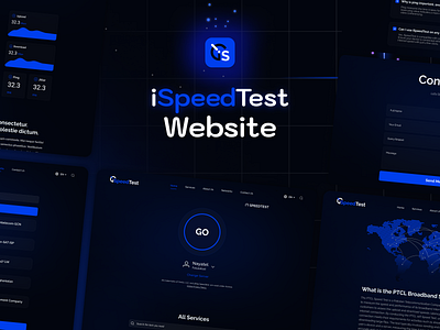 Internet Speed Test - Website Design branding design illustration internet internet speed internet speed test internet test ispeedtest logo logo design ui ui design web design website