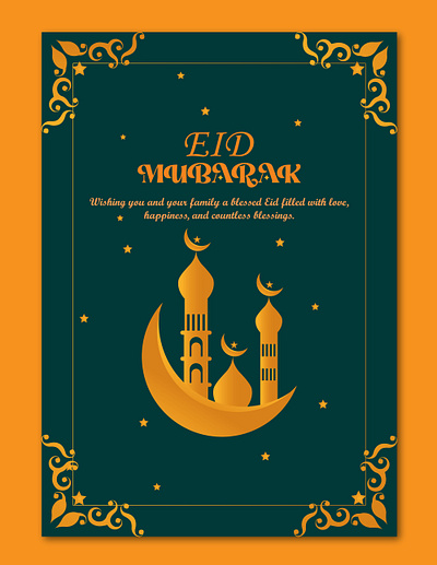 eid mubarak card ai card card design eid card eid mubarak card happy eid illustration illustrator