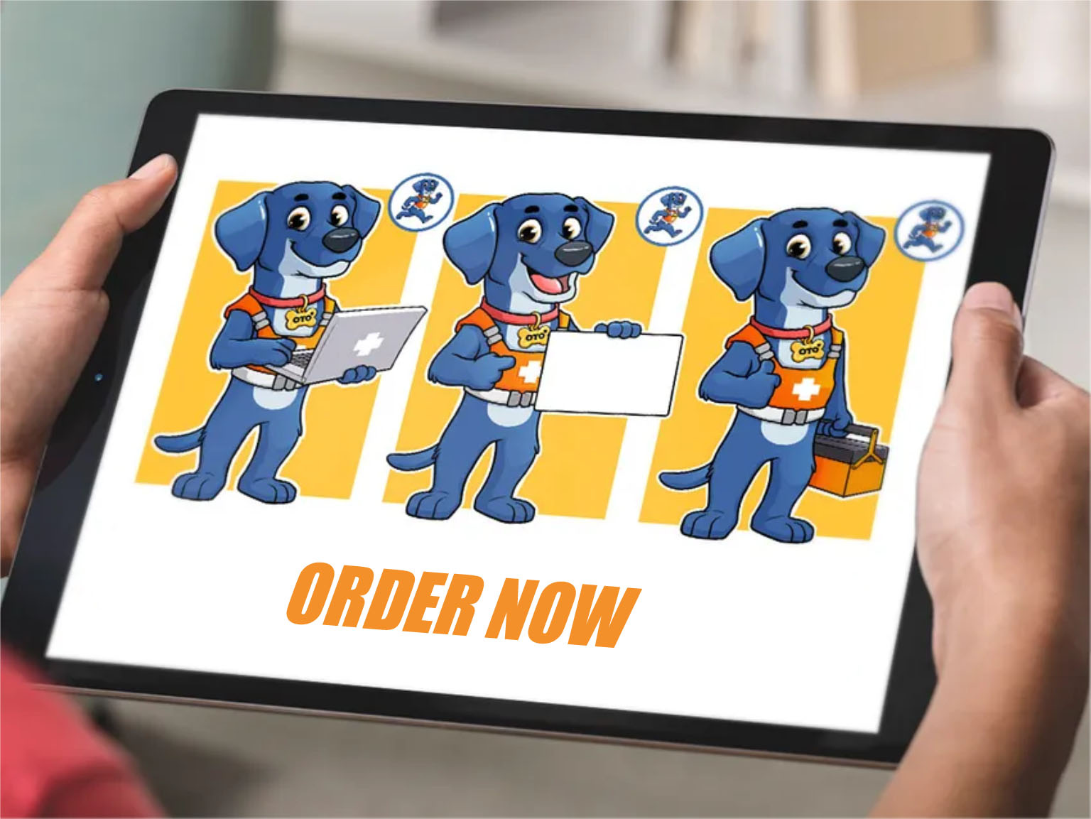 Example of Custom Cartoon Character Multiple Poses