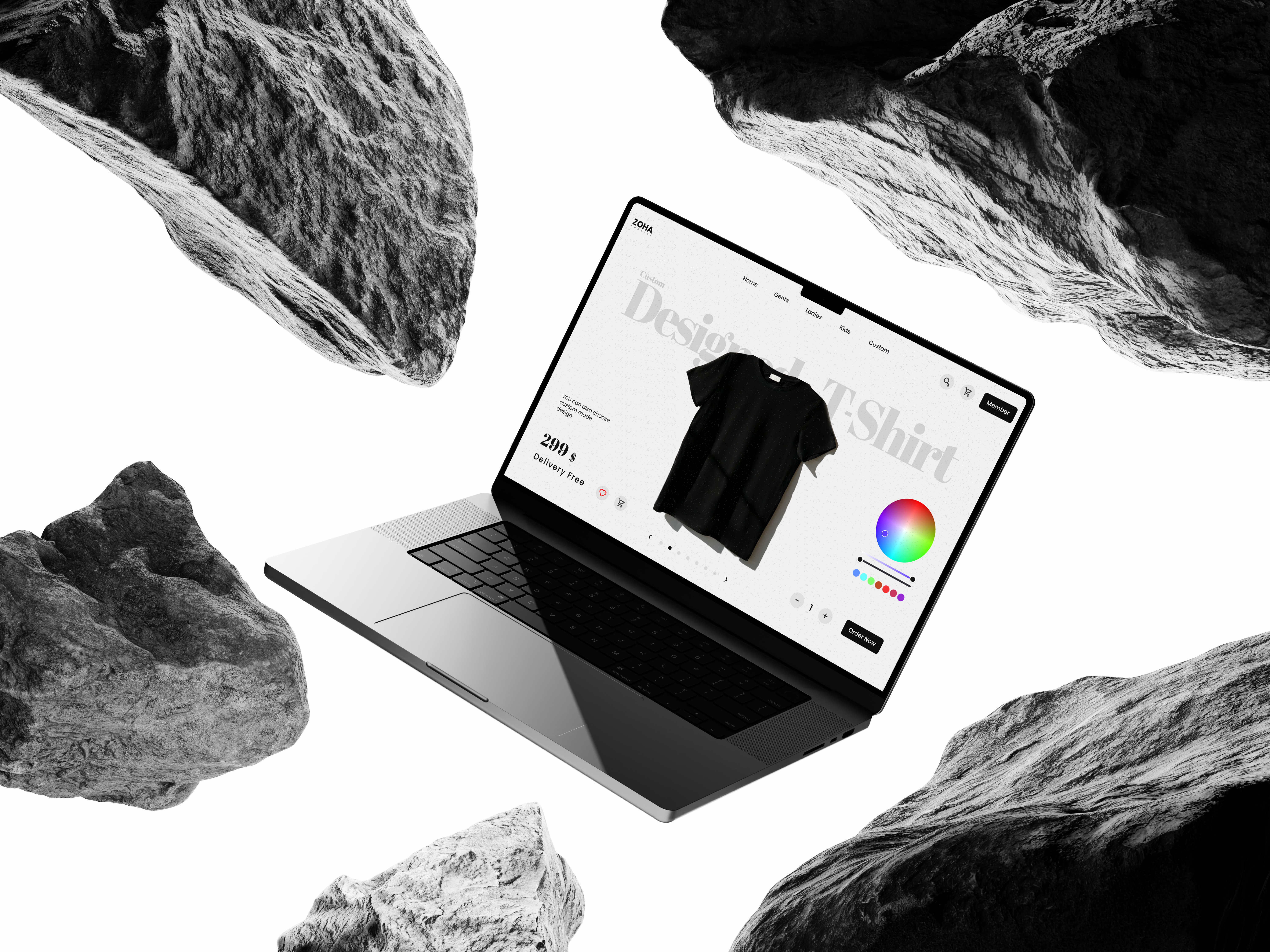 Example of Website Design With Modern UI Layout