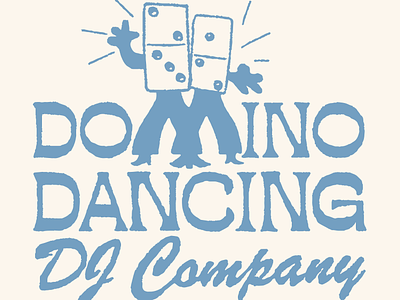 Domino Dancing DJ Company art brand branding design dj domino drawing graphic design illustration logos typography