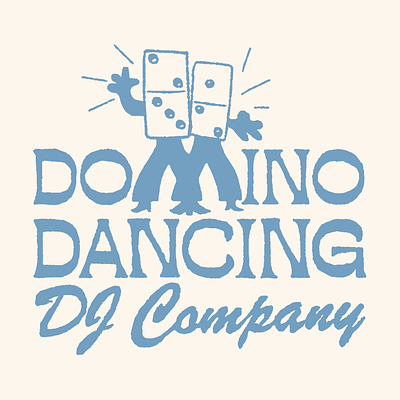 Domino Dancing DJ Company art brand branding design dj domino drawing graphic design illustration logos typography