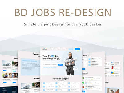 BD Jobs Re-Design branding graphic design redesign ui web ui website