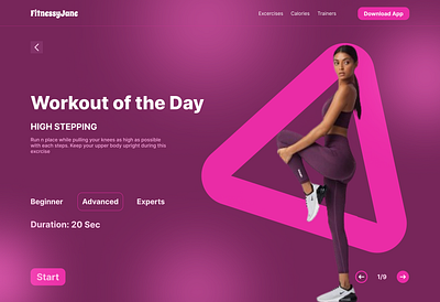 Fitness and Workout web App UI app branding design graphic design illustration ui ux