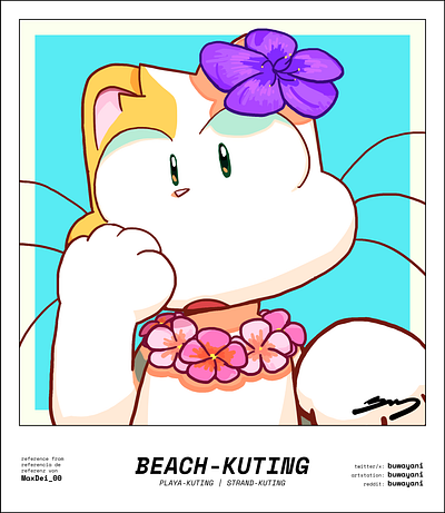 Beach-Kuting beach illustration