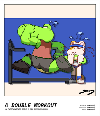 A Double Workout gym illustration