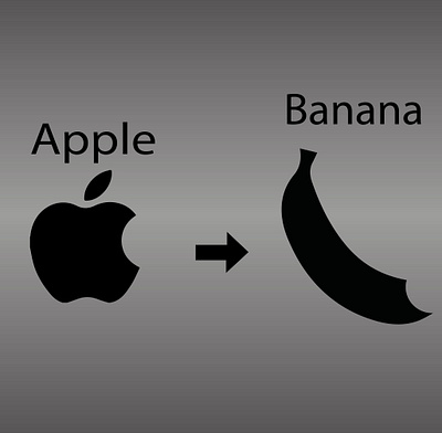 If Apple was Banana. apple branding creative design graphic design logo