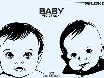Baby face SVG Bundle bab baby head children cut file illustration kid people svg bundle