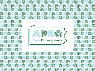 Apra Pennsylvania logo and pattern. blue design green logo logo design pa pattern penn penna pennsylvania