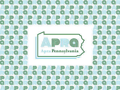 Apra Pennsylvania logo and pattern. blue design green logo logo design pa pattern penn penna pennsylvania