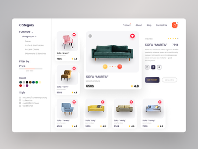 Shopify Furniture Shop website design ecommerce home page landing page online shop online store shopify store web webdesign website website design woocommerce