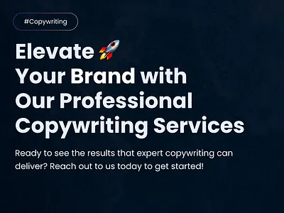 Copy-writing Service | Social Media Post Design copywriting dark design design minimal design minimalistic design social media post