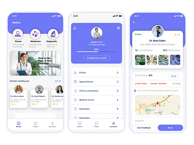 Medico branding diagnostic doctor logo medical medicine medico screens ui