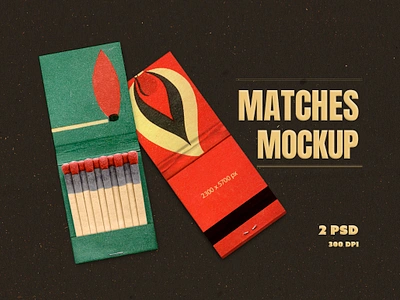 Matches packaging mockup branding cardboard cigarette craft crumpled fire graphic design matches pacage packing retro torn vintage