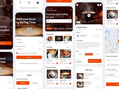 Coffee House Shop App Design ios app