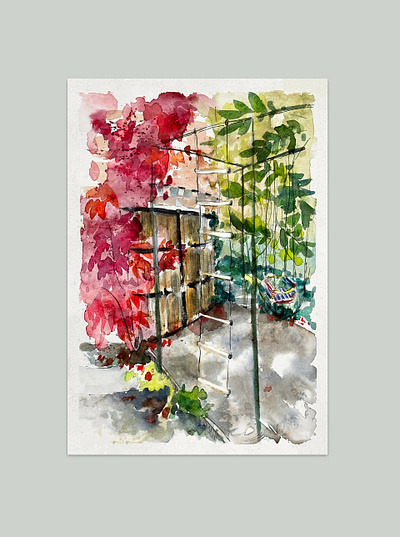 Country House Portraits - 2 architecture art artist artwork draw drawing illustration landscape nature watercolor