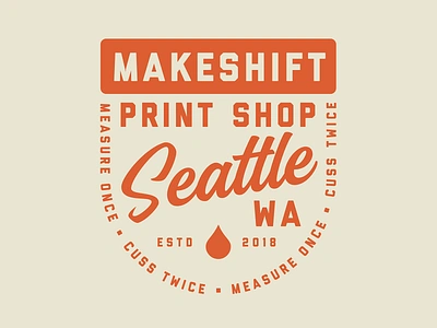 Makeshift Print Shop Apparel Graphic apparel branding design graphic design identity illustration ink logo mark print printshop seattle shirt t shirt