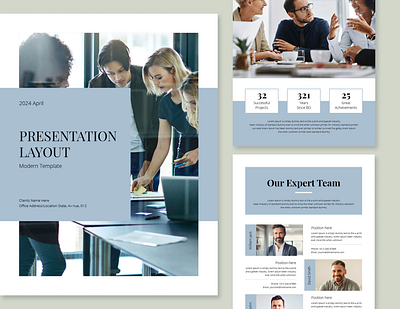 Presentation Design Layout Business blue branding business client corporate elegant graphic design layout modern new office product design template