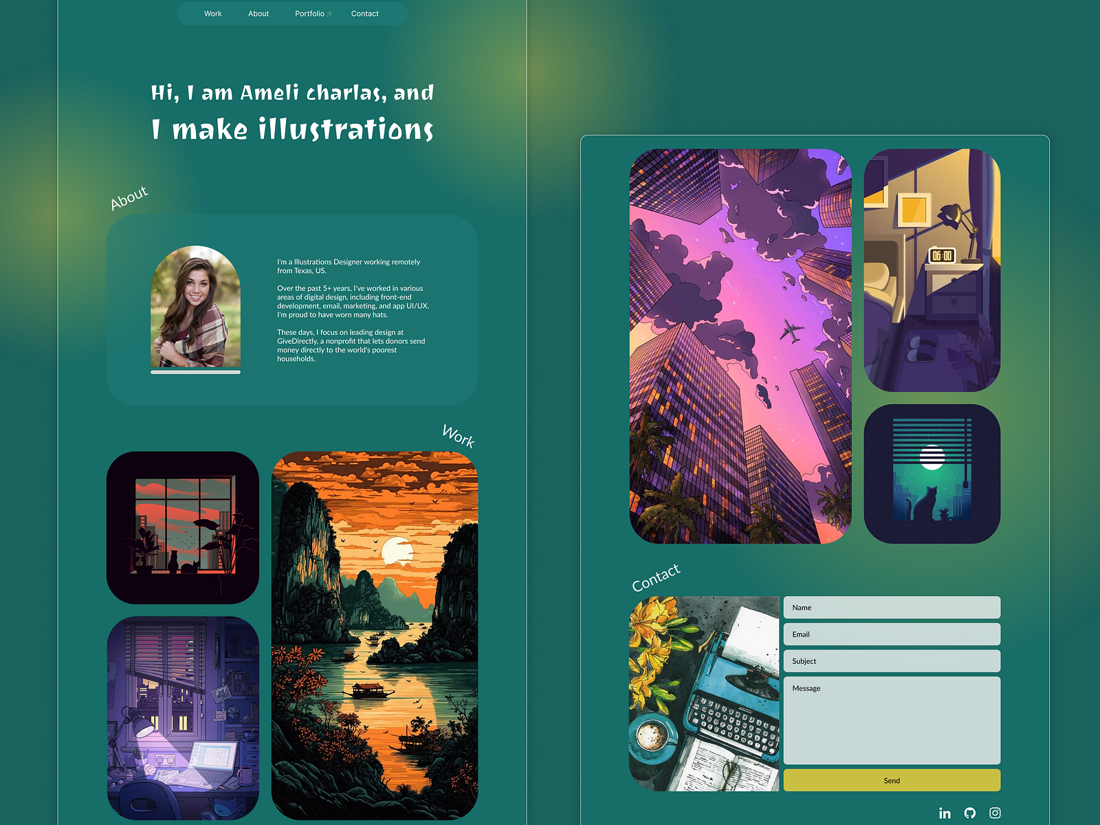 Portfolio website design for an illustrations maker by Ahmad Ali on ...