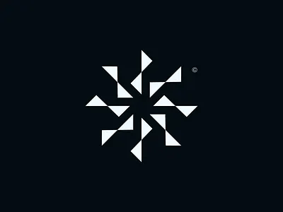 Triangle ▸sun ▸ pattern exploration design form geometric graphic design logo logo design mark shape sun symbol