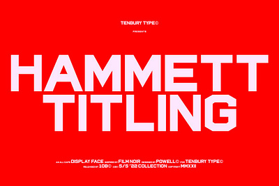 10B Hammett Blocky Title Sans block blocky caps display film noir font headline type typeface