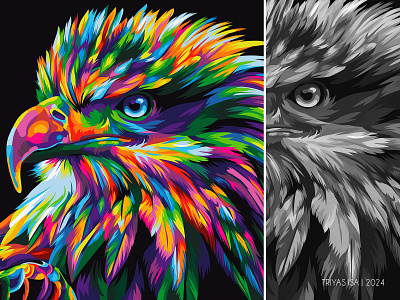 Eagle animal animal illustration animalportrait bird colorful eagle fantasy illustration vector vectorart