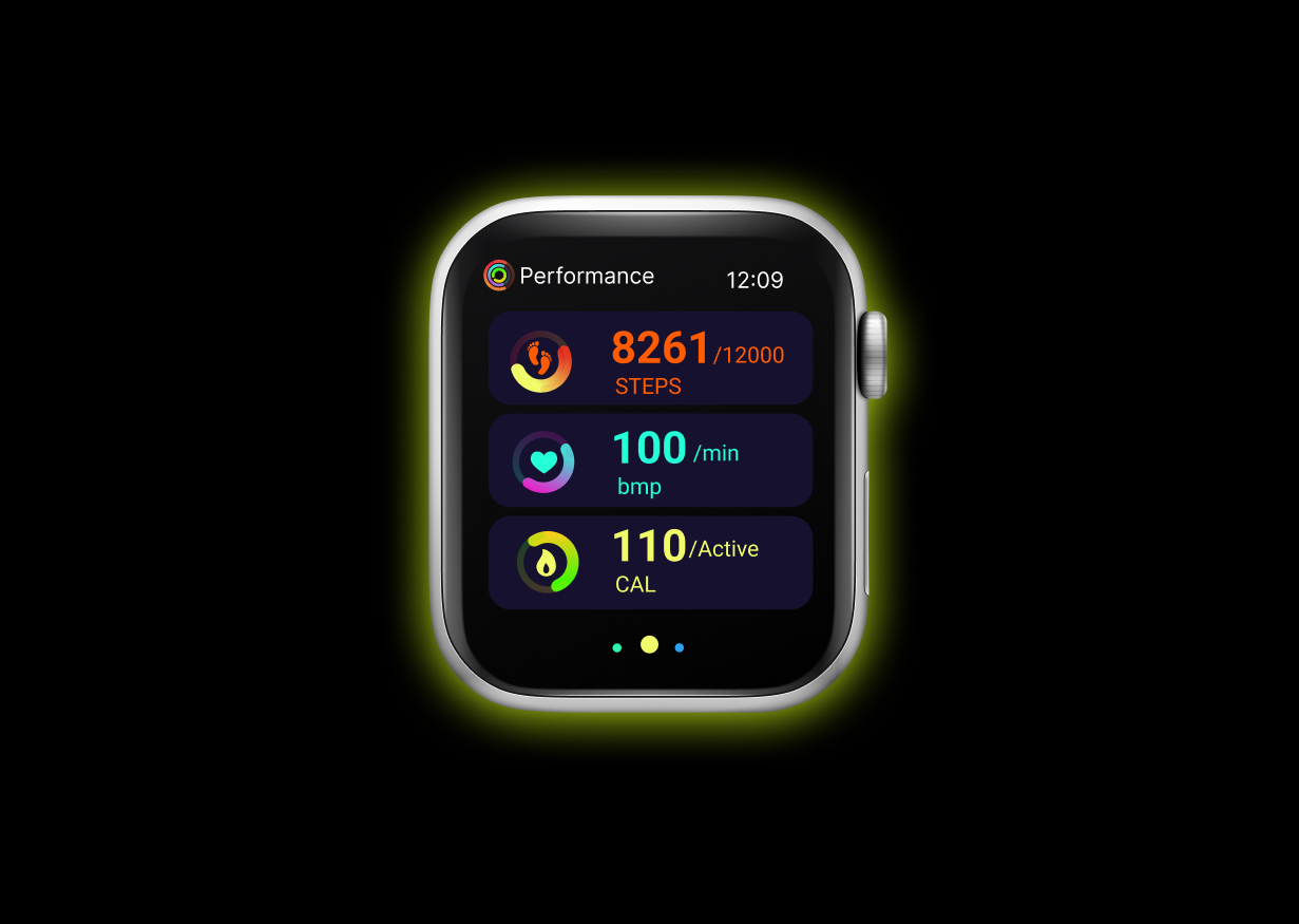 Performance 📈 Flow 3d animation branding figma graphic design motion graphics prototyping smartwatch ui ux