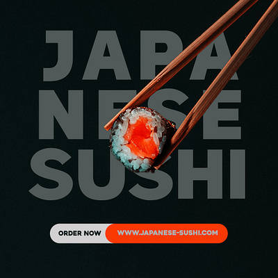 Japanese Sushi advertisement design graphic design graphic designer japan japanese japanese sushi photoshop poster sushi