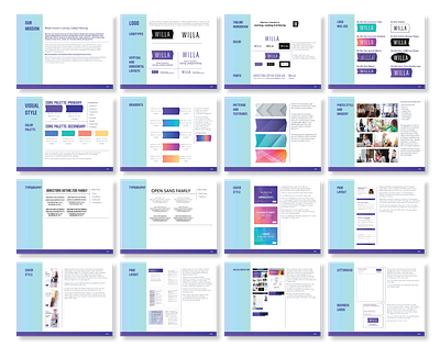 WILLA Style Guide branding design graphic design
