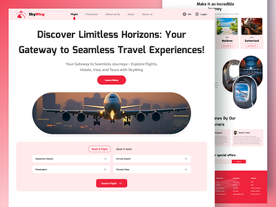 SkyWing Website UI for Flight Booking dailyui desainuiux figma flightbooking flightbookingwebsite travel traveldesign traveltech uiux uiuxcafe uiuxdesign uiuxdesignapp uiuxdesigners uiuxgifs uiuxindia uiuxinspiration uiuxstudio userexperience uxdesign webdesign