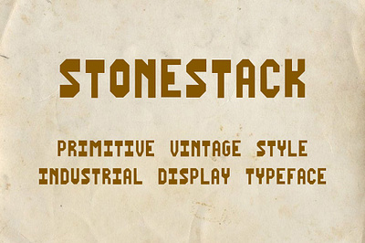 Stonestack Vintage Industrial Font display font industrial industrial font primitive sans serif font typeface vintage vintage font