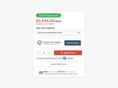 Add to Card Product Section b2b business design katom product restaurant restaurantsupply section to ui userinterface ux