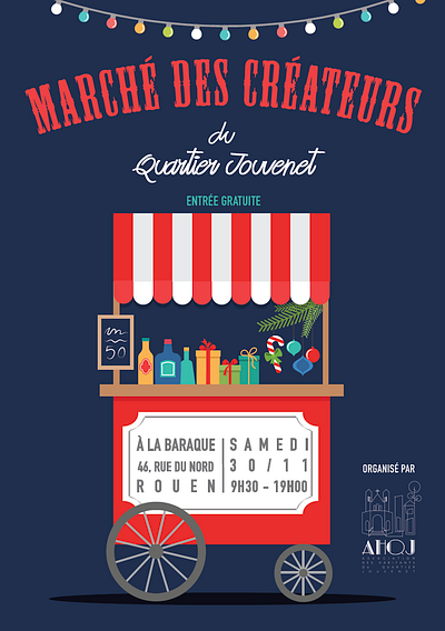 2019 Jouvenet's Christmas Market Poster graphic design poster